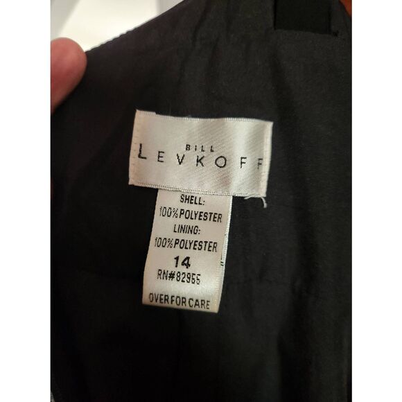 Bill Levkoff size 14 Black and Silver full length gown.  Stunning 😍 - Picture 8 of 11